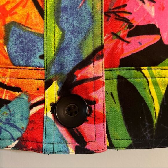 Chico’s Tropical & Colorful Blazer jacket Sz 0 (Small) - Picture 5 of 13